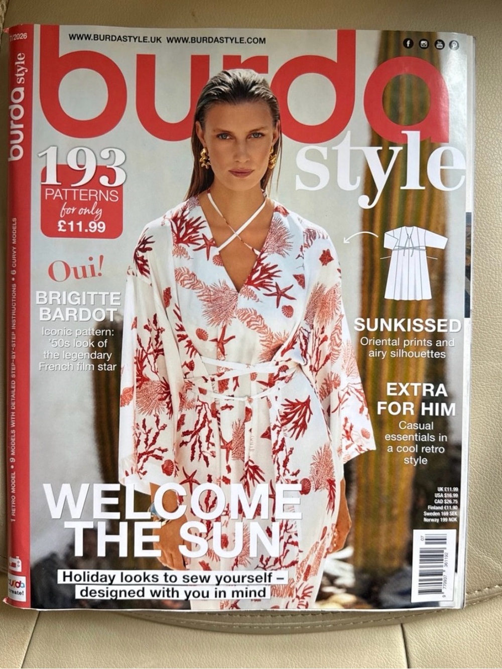 Burda Style Magazine July 2026 Brigitte Bardot Oriental Prints